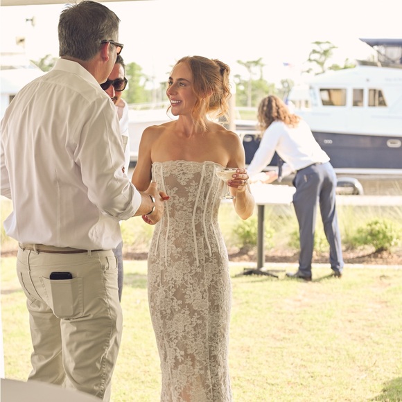 V. Chapman Cream Lace Midi Dress - Picture 16 of 16